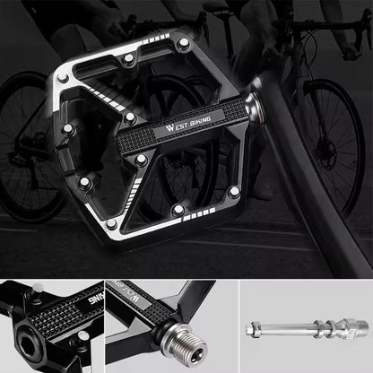 Pédales de vélo élargies pour VTT, Vélo de route, antidérapantes - Alliage d'aluminium