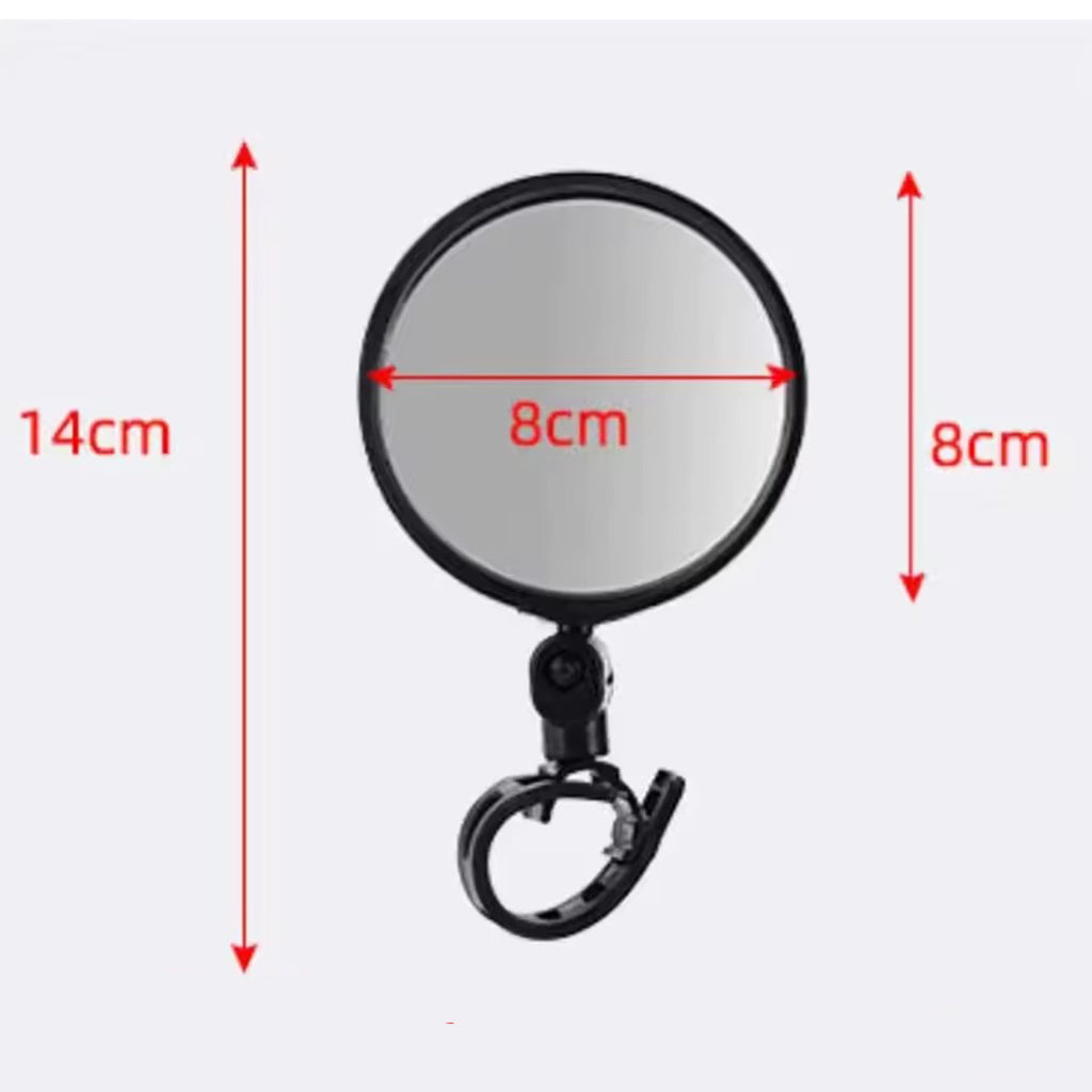 Rétroviseur de vélo et VTT universel sur guidon, rotation réglable, grand Angle