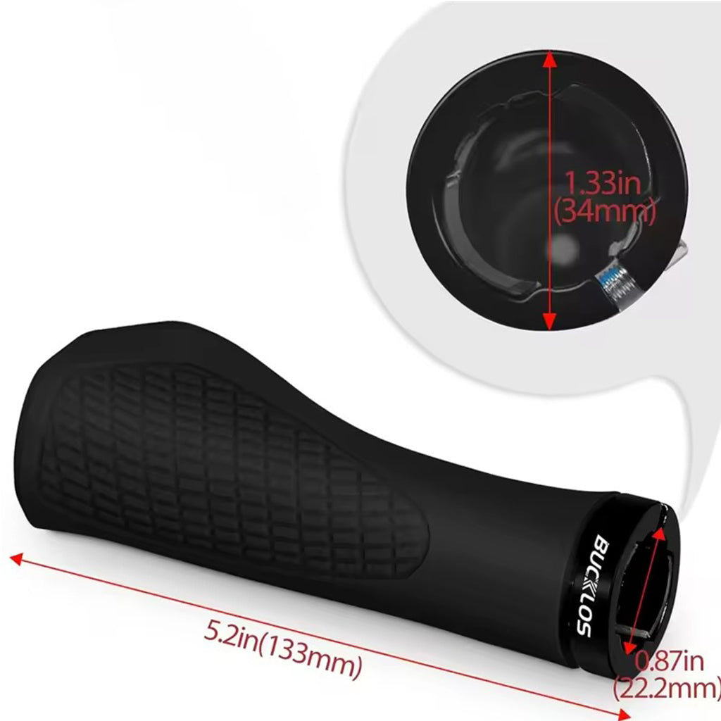Poignées de guidon VTT et Vélo ergonomique confortable - Poignée de guidon en caoutchouc souple