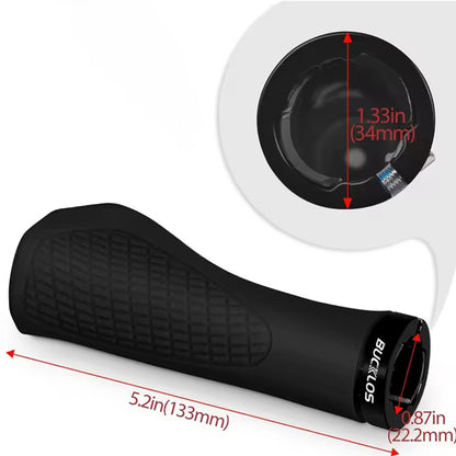 Poignées de guidon VTT et Vélo ergonomique confortable - Poignée de guidon en caoutchouc souple
